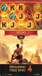 Legend of Hou Yi · Membaca indikator pengali dan sisa putaran gratis di area tengah ke bawah